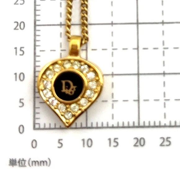Authentic Christian Dior Vintage Rhinestone Crystal Round Necklace Gold Plated - Picture 11 of 11